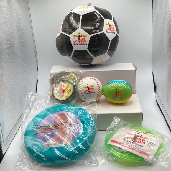 McDonald’s 1991 Michael Jordan’s Fitness Fun Challenge, Happy Meal Toys, 6 toys - Picture 1 of 7